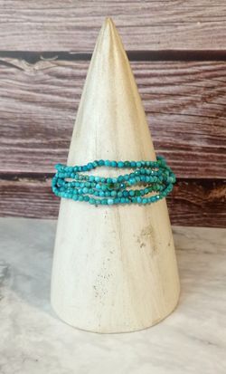 Pulsera de Turquesa facetada 3 mm