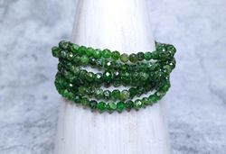 Pulsera Diopsido facetada 4 mm