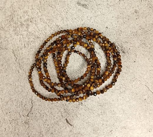 Pulsera facetada de 4mm de Ojo de tigre