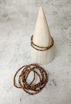 Pulsera facetada de 4mm de Ojo de tigre