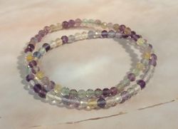 Pulsera Fluorita facetada de 4 mm