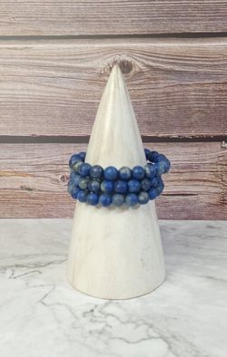Pulsera Lapislázuli 8 mm bola lisa mate