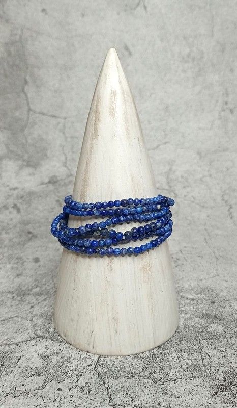 Pulsera Lapislázuli en bola de 3-4 mm