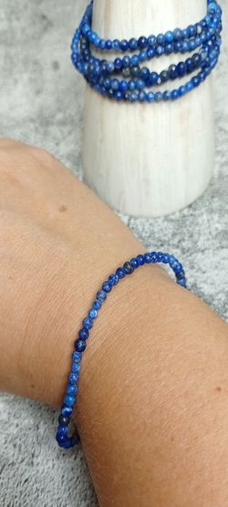 Pulsera Lapislázuli en bola de 3-4 mm