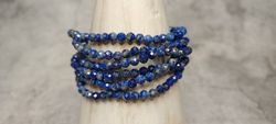 Pulsera Lapislázuli facetada 4 mm
