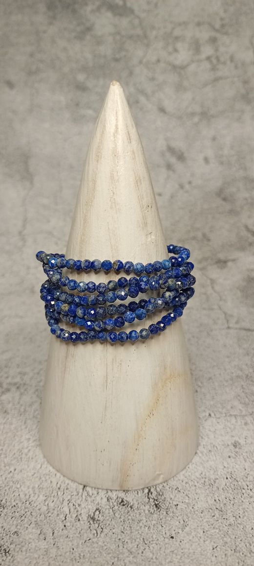 Pulsera Lapislázuli facetada 4 mm