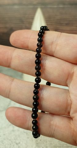 Pulsera Ónix bola lisa 4 mm