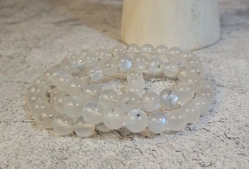 Pulsera Piedra Luna bola 8 mm