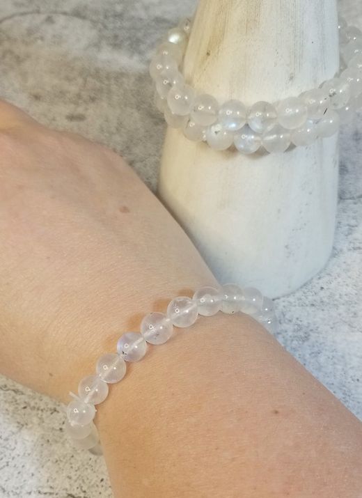 Pulsera Piedra Luna bola 8 mm
