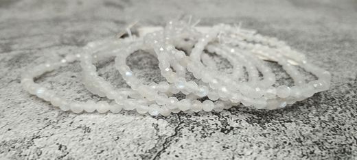 Pulsera Piedra Luna facetada 4 mm