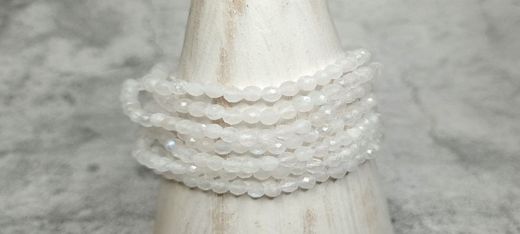 Pulsera Piedra Luna facetada 4 mm