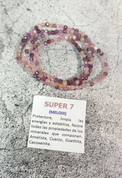 Pulsera Super 7 (Melodi) facetada 4 mm
