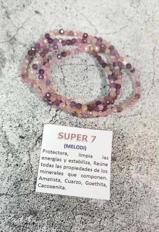 Pulsera Super 7 (Melodi) facetada 4 mm