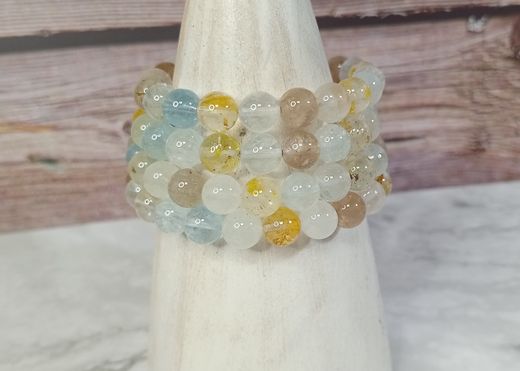 Pulsera Topacio 8 mm bola lisa
