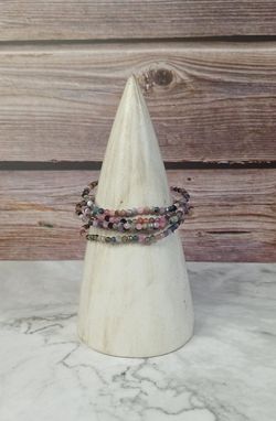 Pulsera Turmalina multicolor facetada 3 mm