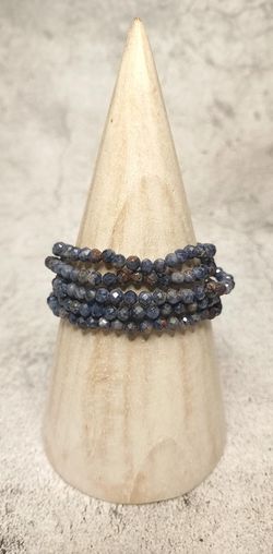 Pulsera Zafiro facetada 4 mm
