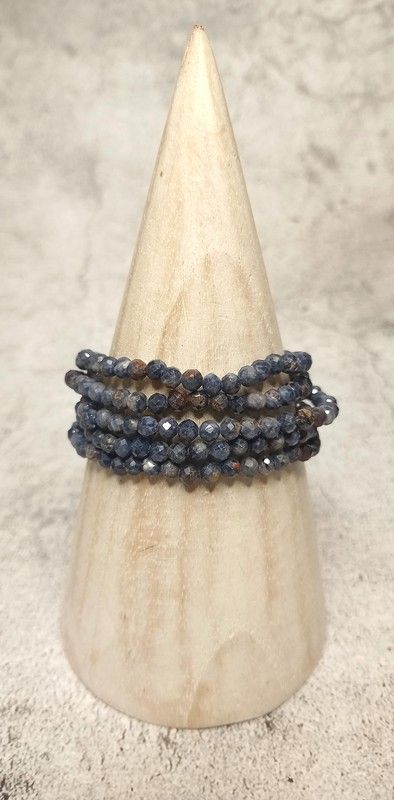 Pulsera Zafiro facetada 4 mm