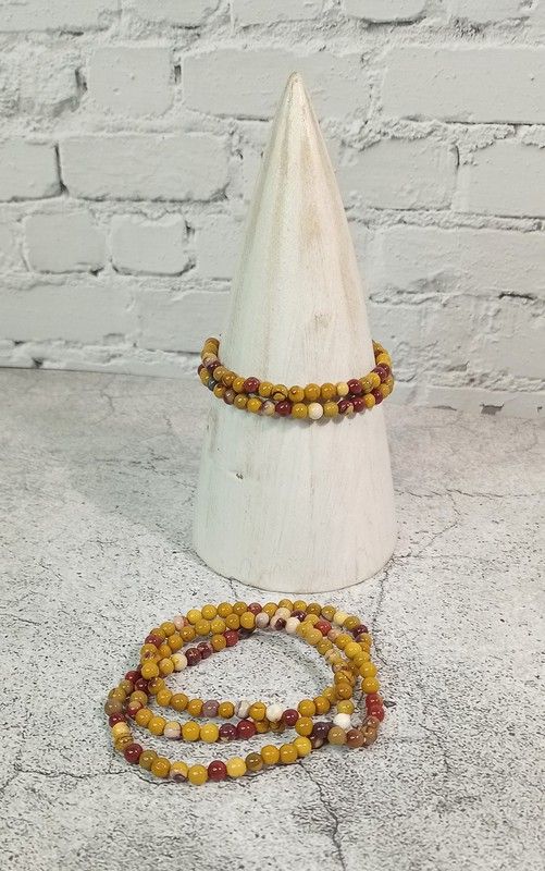 Pulseras de Mookaita bola 4mm