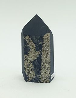 Punta de Shungita con Pirita