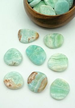 Rodado Aragonito azul plano
