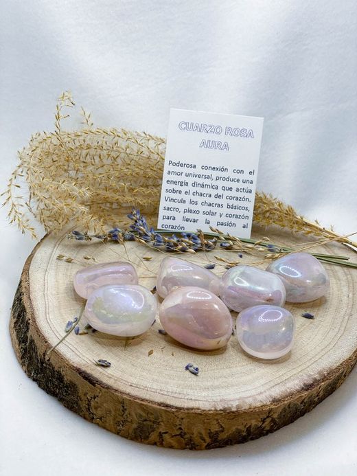 Rodado Cuarzo rosa aura