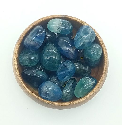 Rodado de Fluorita azul