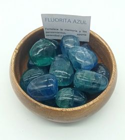 Rodado de Fluorita azul