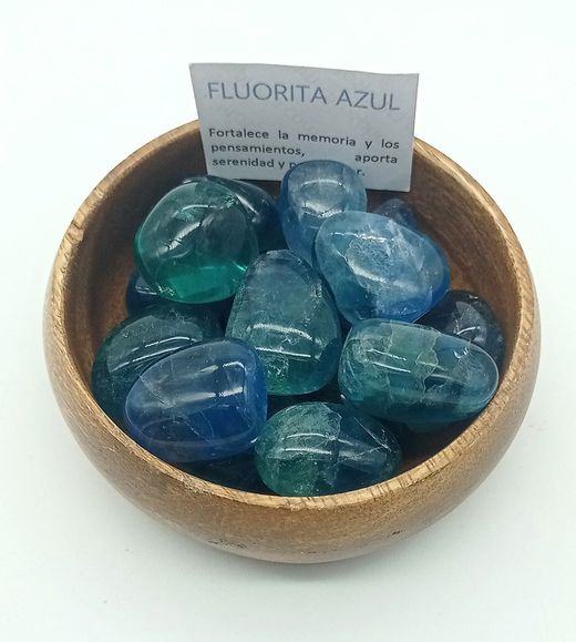 Rodado de Fluorita azul