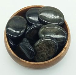 Rodado plano de Obsidiana Dorada