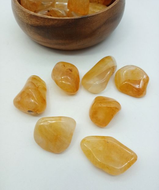 Rodados Cuarzo sanador Dorado