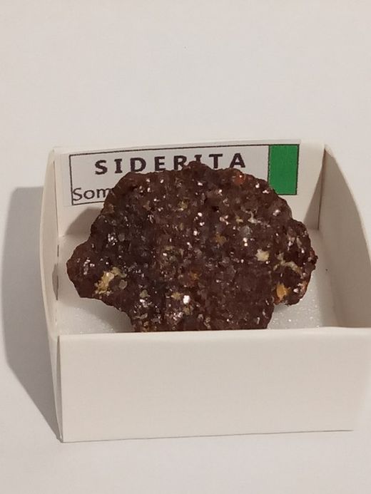 Minerales en cajita de 4x4. Serie verde