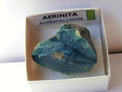 Minerales en cajita de 4x4. Serie verde