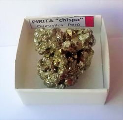 Minerales en cajita de 4x4. Serie roja.