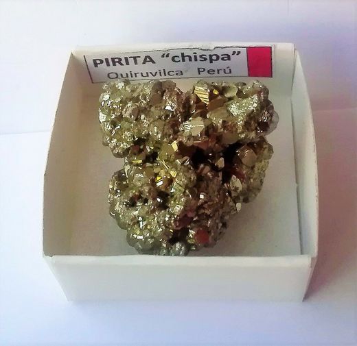 Minerales en cajita de 4x4. Serie roja.