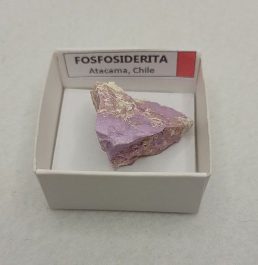 Minerales en cajita de 4x4. Serie roja.