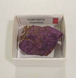 Minerales en cajita de 4x4. Serie roja.