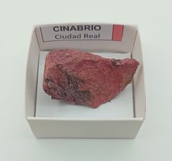Minerales en cajita de 4x4. Serie roja.