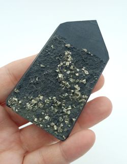 Shungita con Pirita punta pulida