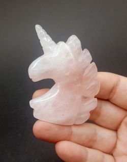 Unicornio cuarzo rosa