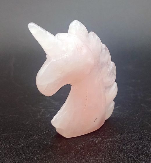 Unicornio cuarzo rosa