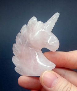 Unicornio cuarzo rosa