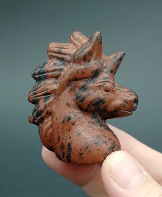 Unicornio Obsidiana Caoba