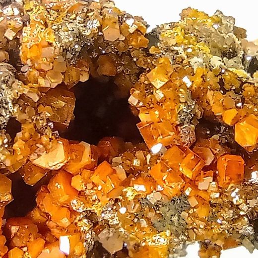 Vanadinita cristales prismáticos en matriz